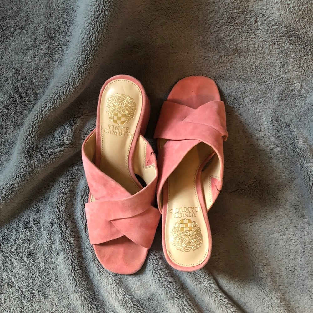 Vince Camuto Pink Suede Heeled Sandal